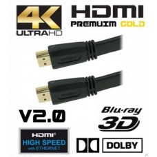 HDMI Flat Cable 1.5M for HDTV Gold Plated High Speed Supports Full HD Ultra HD 4Kx2K Xbox360 PS3 Blu Ray