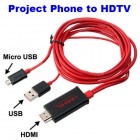 MHL Micro USB to HDMI Cable Mirror Mobile Device to HDTV