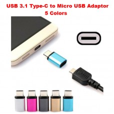 USB 3.1 Type-C to Micro USB Adaptor 5 Colours for Charging Data Sync Transfer