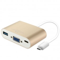 Type C USB-C to VGA and USB Multiport Adaptor