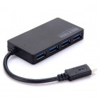 Ultra Thin Design Type C to USB 3.0 4-Port Super Speed Hub Adaptor 